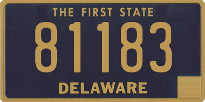 DE license plate 81183