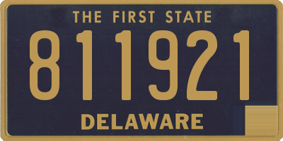 DE license plate 811921