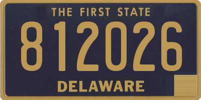 DE license plate 812026