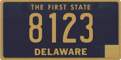 DE license plate 8123
