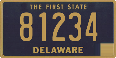 DE license plate 81234