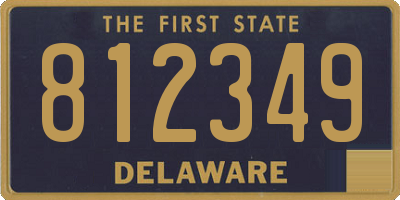 DE license plate 812349