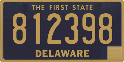 DE license plate 812398