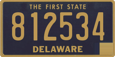 DE license plate 812534