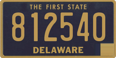 DE license plate 812540