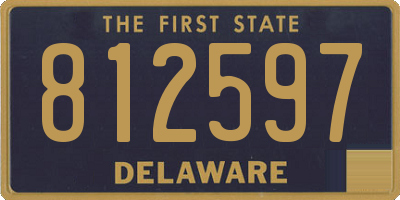 DE license plate 812597