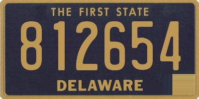 DE license plate 812654