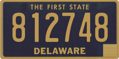 DE license plate 812748