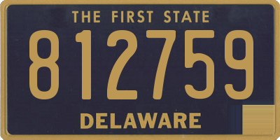 DE license plate 812759
