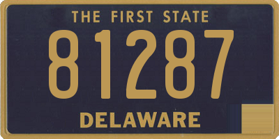 DE license plate 81287