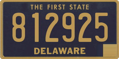 DE license plate 812925