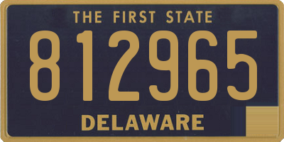 DE license plate 812965