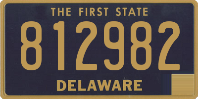 DE license plate 812982