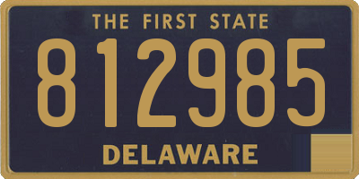 DE license plate 812985