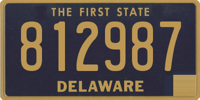 DE license plate 812987