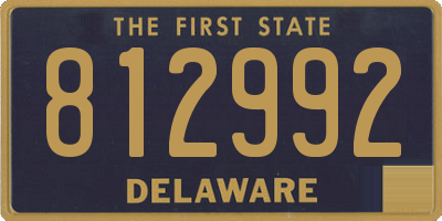 DE license plate 812992
