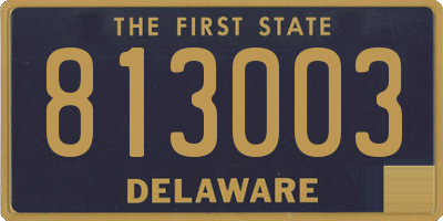 DE license plate 813003