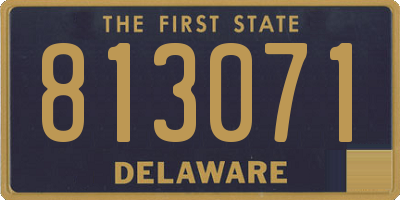 DE license plate 813071