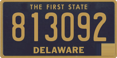 DE license plate 813092