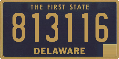 DE license plate 813116