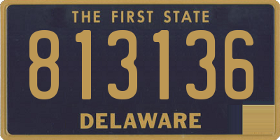 DE license plate 813136