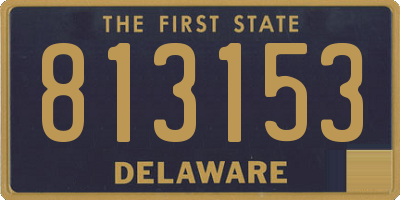 DE license plate 813153