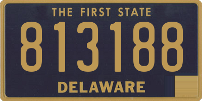 DE license plate 813188