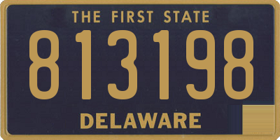 DE license plate 813198