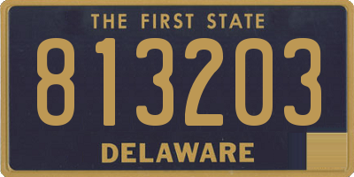 DE license plate 813203