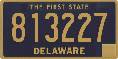 DE license plate 813227