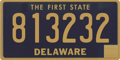 DE license plate 813232
