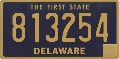 DE license plate 813254