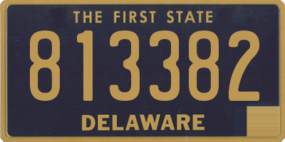 DE license plate 813382