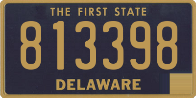 DE license plate 813398