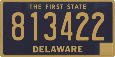 DE license plate 813422