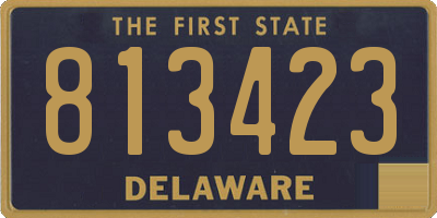 DE license plate 813423