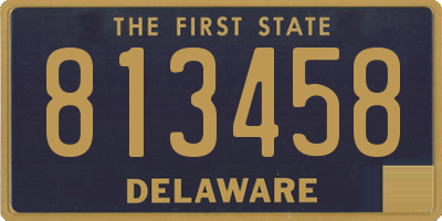 DE license plate 813458