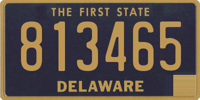 DE license plate 813465