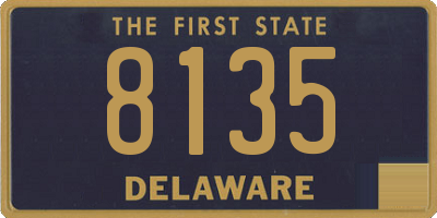 DE license plate 8135