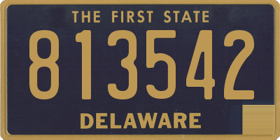 DE license plate 813542