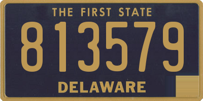 DE license plate 813579