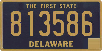 DE license plate 813586