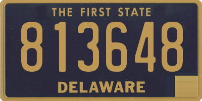 DE license plate 813648