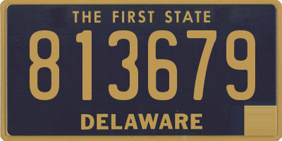 DE license plate 813679