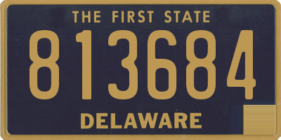 DE license plate 813684