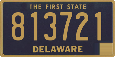 DE license plate 813721