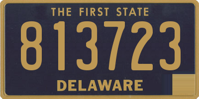 DE license plate 813723