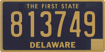DE license plate 813749