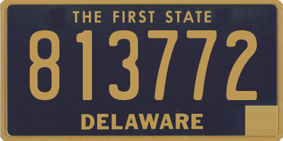 DE license plate 813772