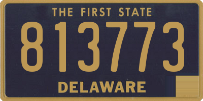 DE license plate 813773